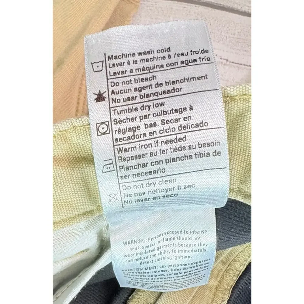 CARHARTT Men's Relaxed Fit Fleece Lined Work Pants 103342-253 Tan Size 42x32